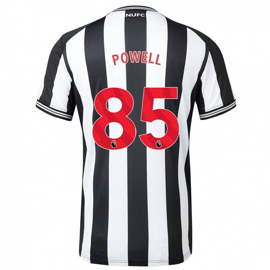 Damen Fußball Rory Powell #85 Schwarz-Weiss Heimtrikot Trikot 2023/24 T-Shirt Luxemburg