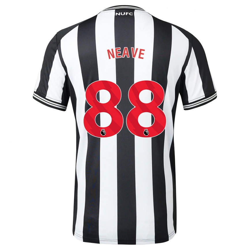 Damen Fußball Sean Neave #88 Schwarz-Weiss Heimtrikot Trikot 2023/24 T-Shirt Luxemburg