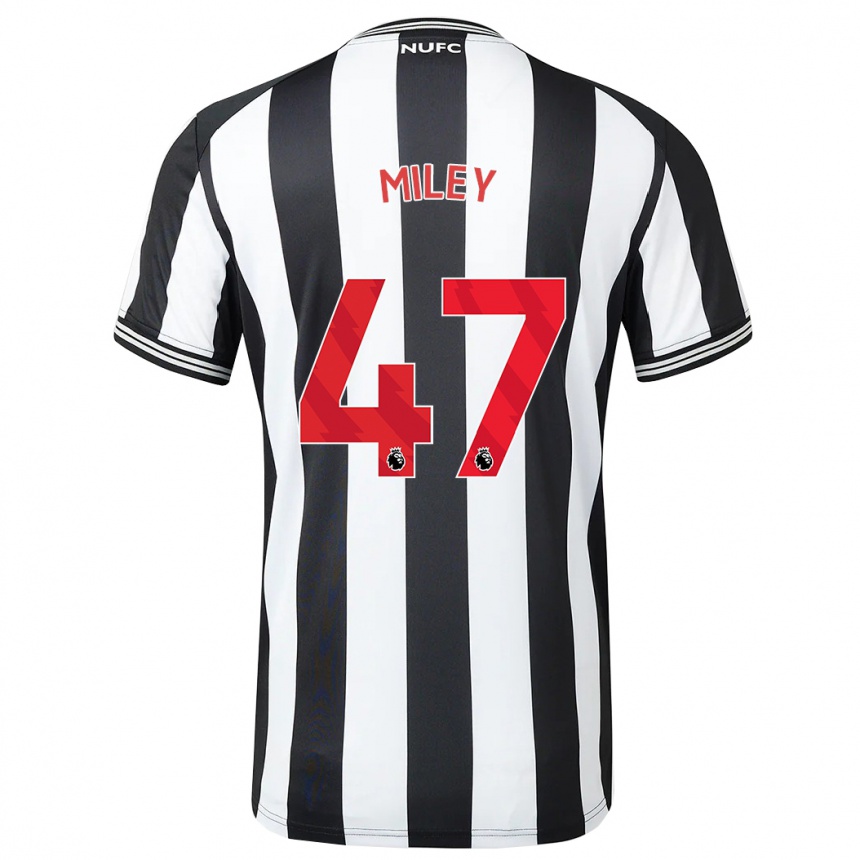 Damen Fußball Jamie Miley #47 Schwarz-Weiss Heimtrikot Trikot 2023/24 T-Shirt Luxemburg