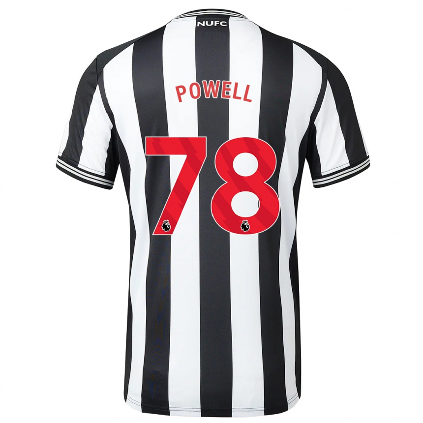 Damen Fußball Harry Powell #78 Schwarz-Weiss Heimtrikot Trikot 2023/24 T-Shirt Luxemburg