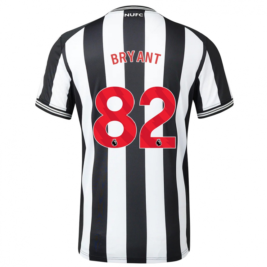 Damen Fußball Thomas Bryant #82 Schwarz-Weiss Heimtrikot Trikot 2023/24 T-Shirt Luxemburg