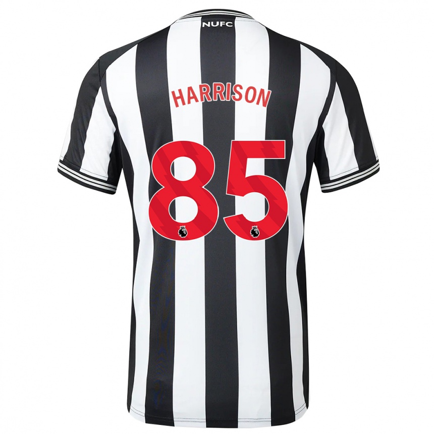 Damen Fußball Adam Harrison #85 Schwarz-Weiss Heimtrikot Trikot 2023/24 T-Shirt Luxemburg