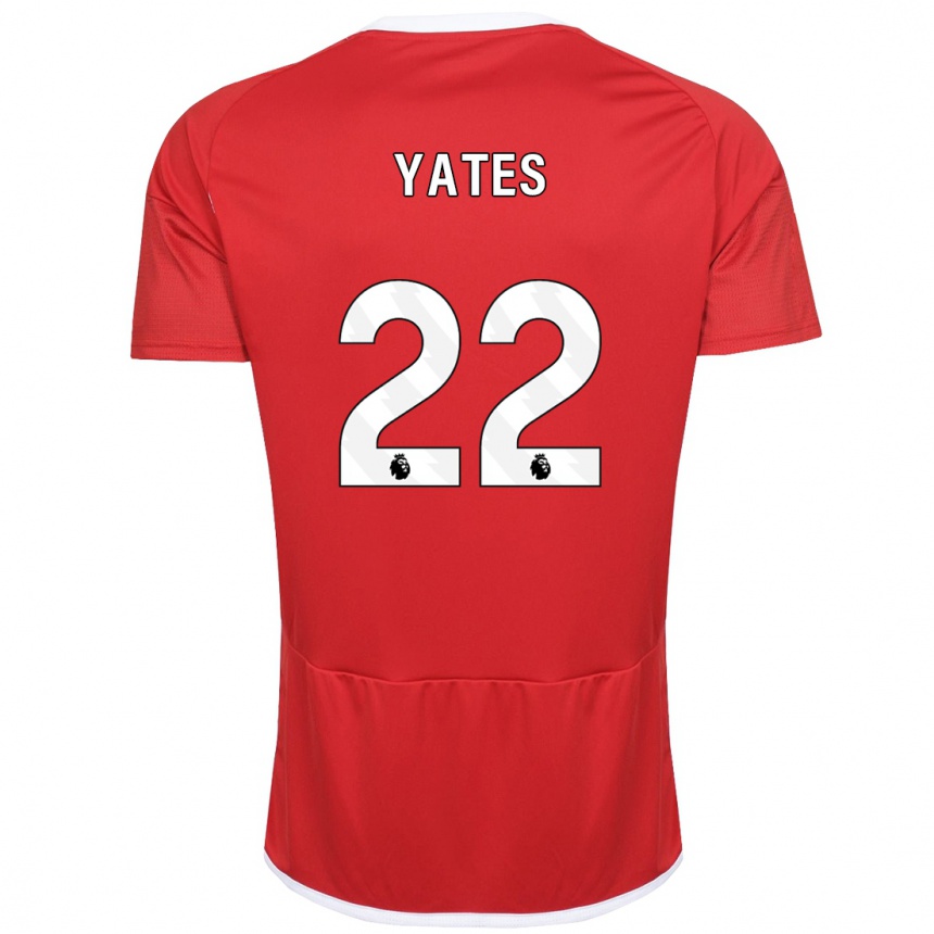 Damen Fußball Ryan Yates #22 Rot Heimtrikot Trikot 2023/24 T-Shirt Luxemburg