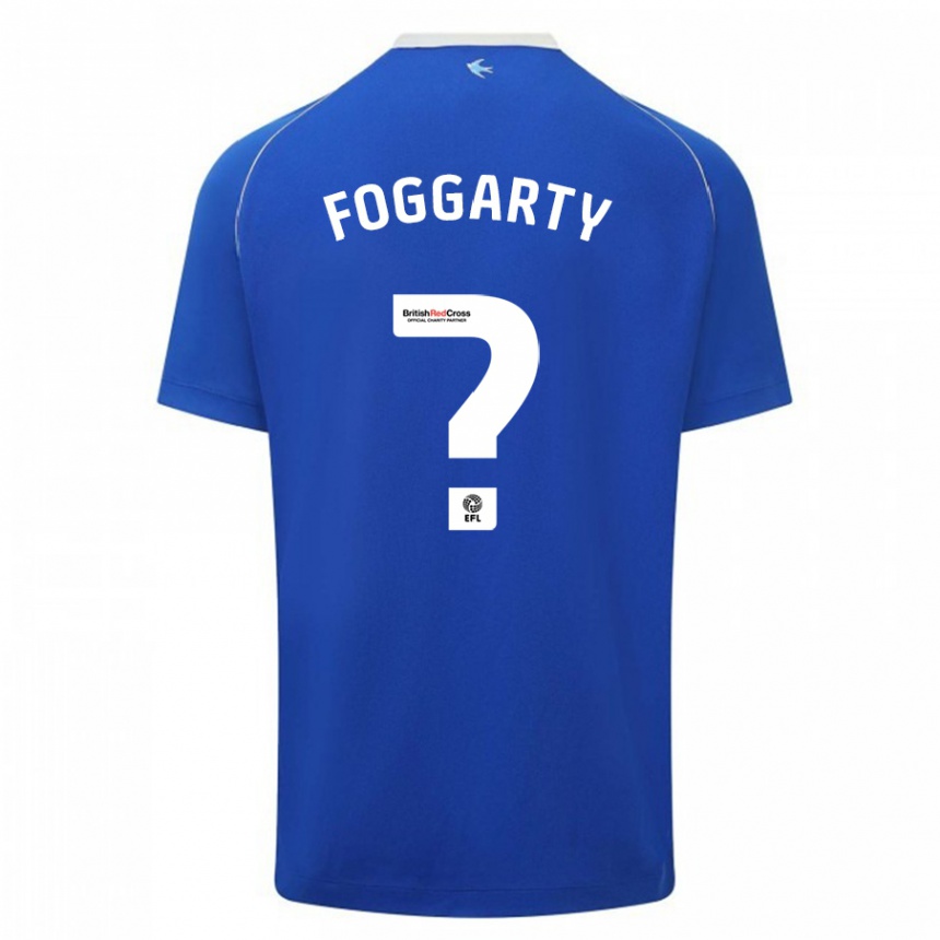 Damen Fußball Corey Foggarty #0 Blau Heimtrikot Trikot 2023/24 T-Shirt Luxemburg