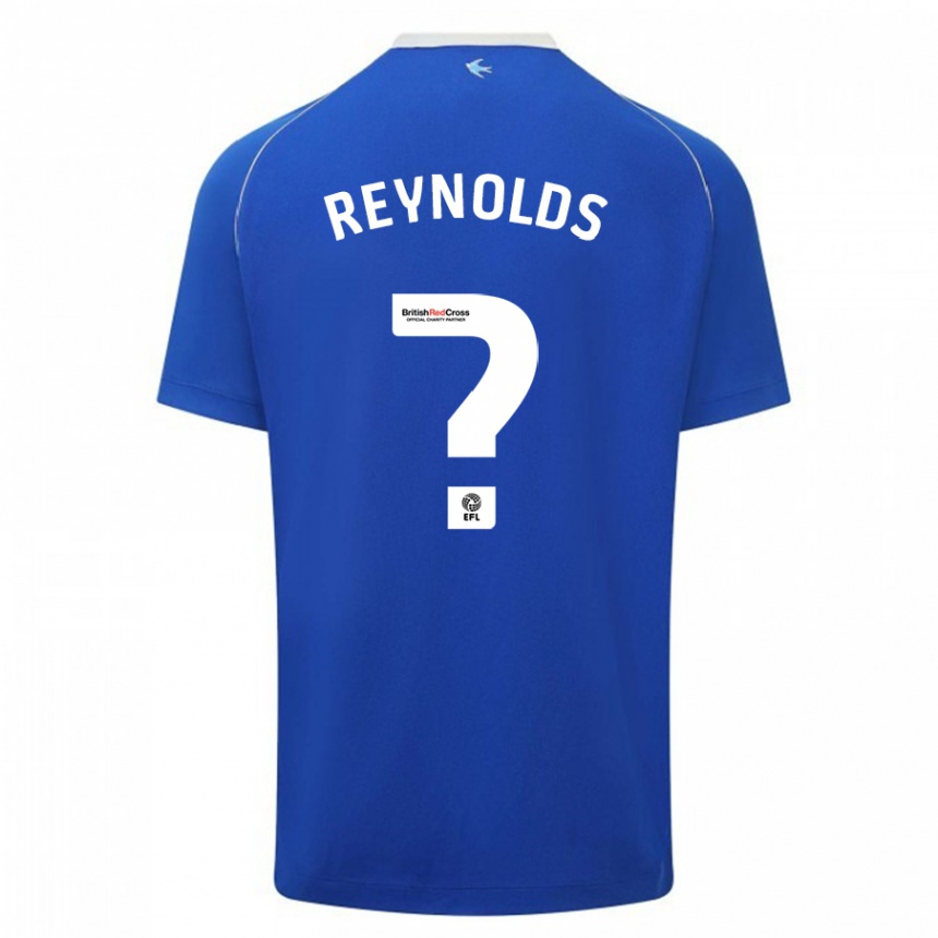 Damen Fußball Oliver Reynolds #0 Blau Heimtrikot Trikot 2023/24 T-Shirt Luxemburg