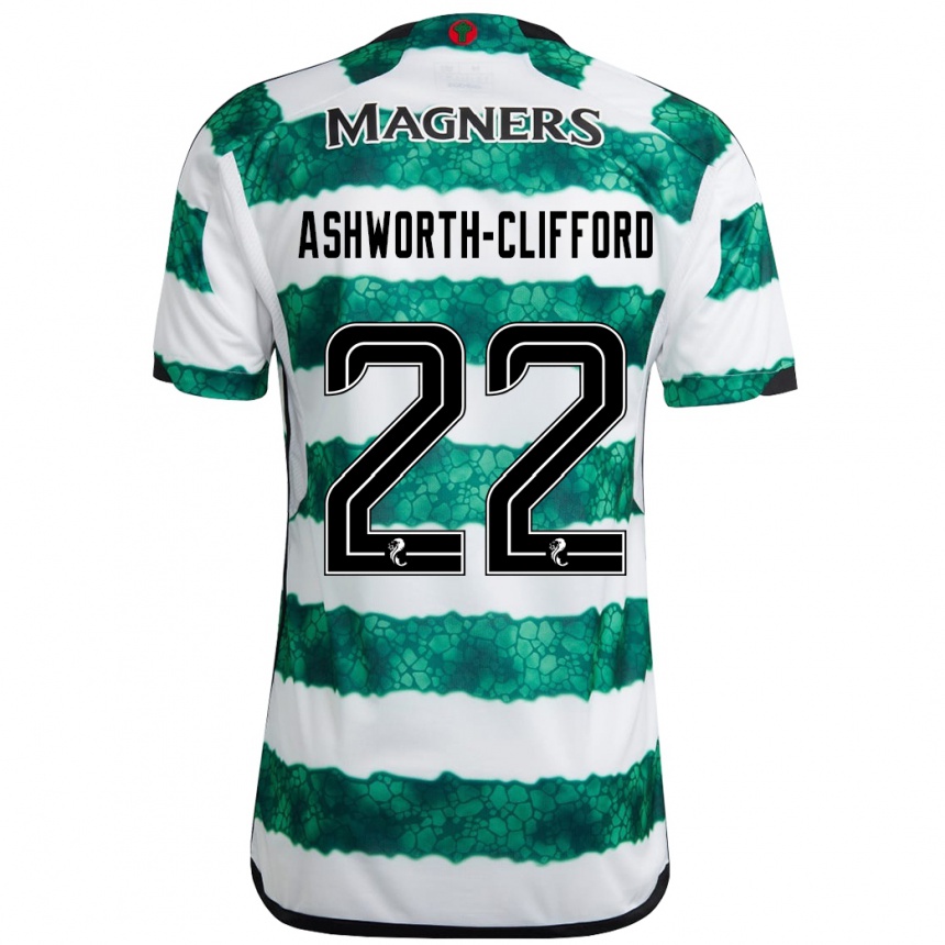 Damen Fußball Lucy Ashworth-Clifford #22 Grün Heimtrikot Trikot 2023/24 T-Shirt Luxemburg