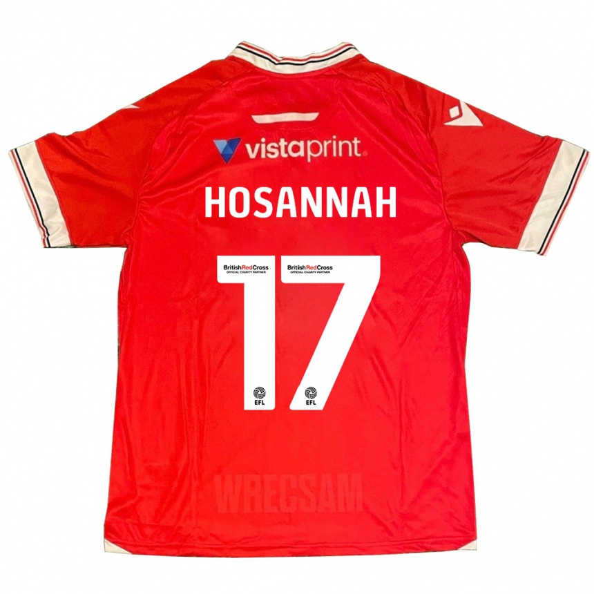 Damen Fußball Bryce Hosannah #17 Rot Heimtrikot Trikot 2023/24 T-Shirt Luxemburg