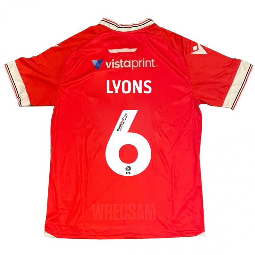 Damen Fußball Lauryn Lyons #6 Rot Heimtrikot Trikot 2023/24 T-Shirt Luxemburg