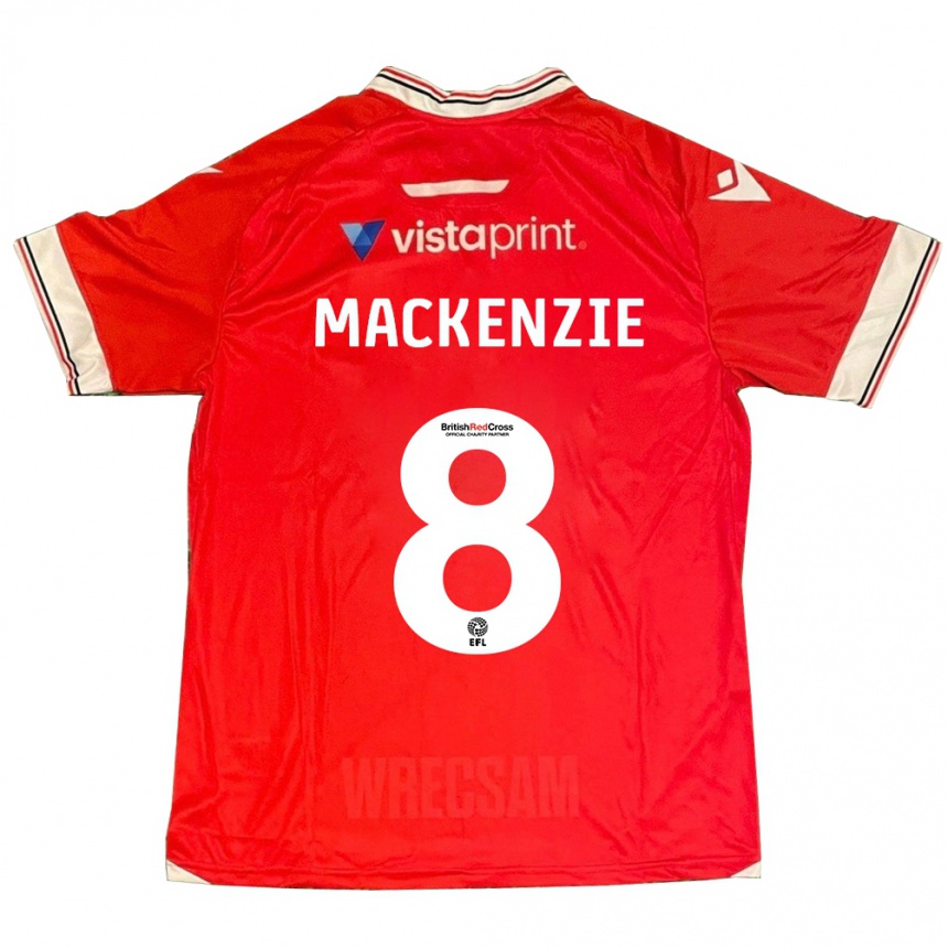 Damen Fußball Libby Mackenzie #8 Rot Heimtrikot Trikot 2023/24 T-Shirt Luxemburg