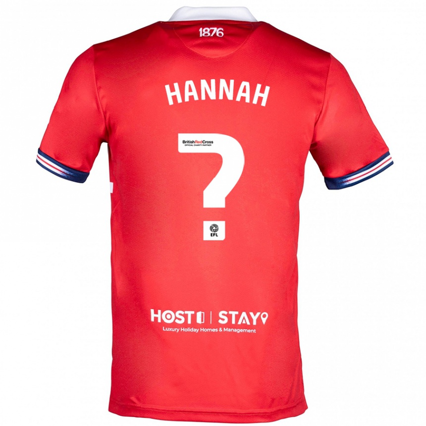 Damen Fußball Jack Hannah #0 Rot Heimtrikot Trikot 2023/24 T-Shirt Luxemburg
