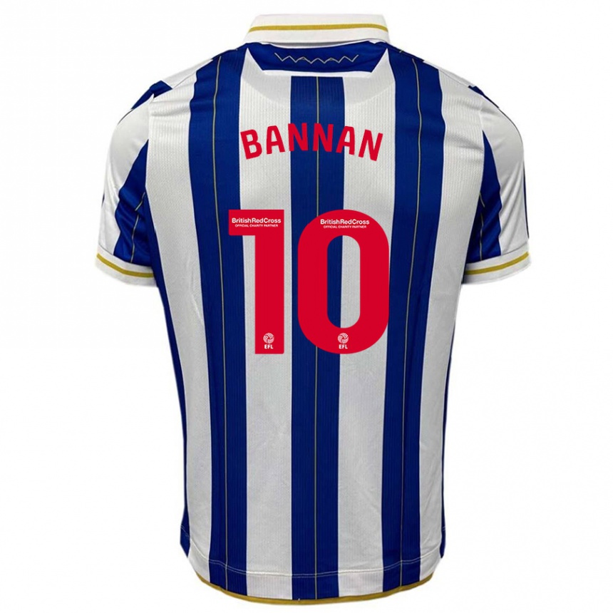 Damen Fußball Barry Bannan #10 Blau Weiss Heimtrikot Trikot 2023/24 T-Shirt Luxemburg