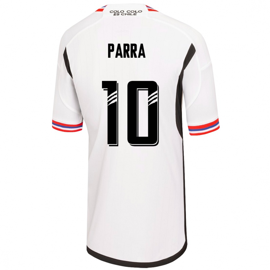 Damen Fußball Pablo Parra #10 Weiß Heimtrikot Trikot 2023/24 T-Shirt Luxemburg