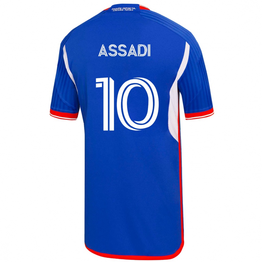 Damen Fußball Lucas Assadi #10 Blau Heimtrikot Trikot 2023/24 T-Shirt Luxemburg