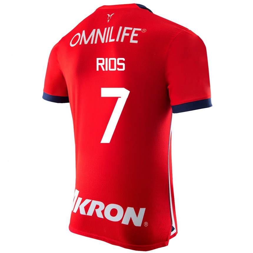 Damen Fußball Daniel Ríos #7 Rot Heimtrikot Trikot 2023/24 T-Shirt Luxemburg
