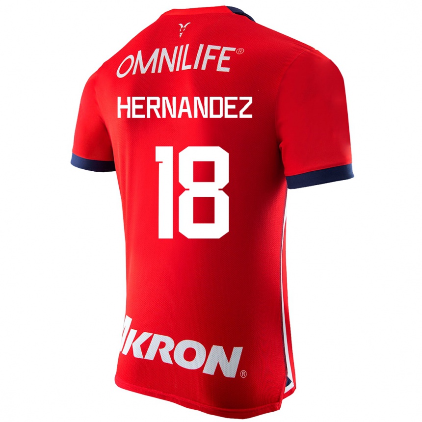 Damen Fußball Montserrat Hernandez #18 Rot Heimtrikot Trikot 2023/24 T-Shirt Luxemburg