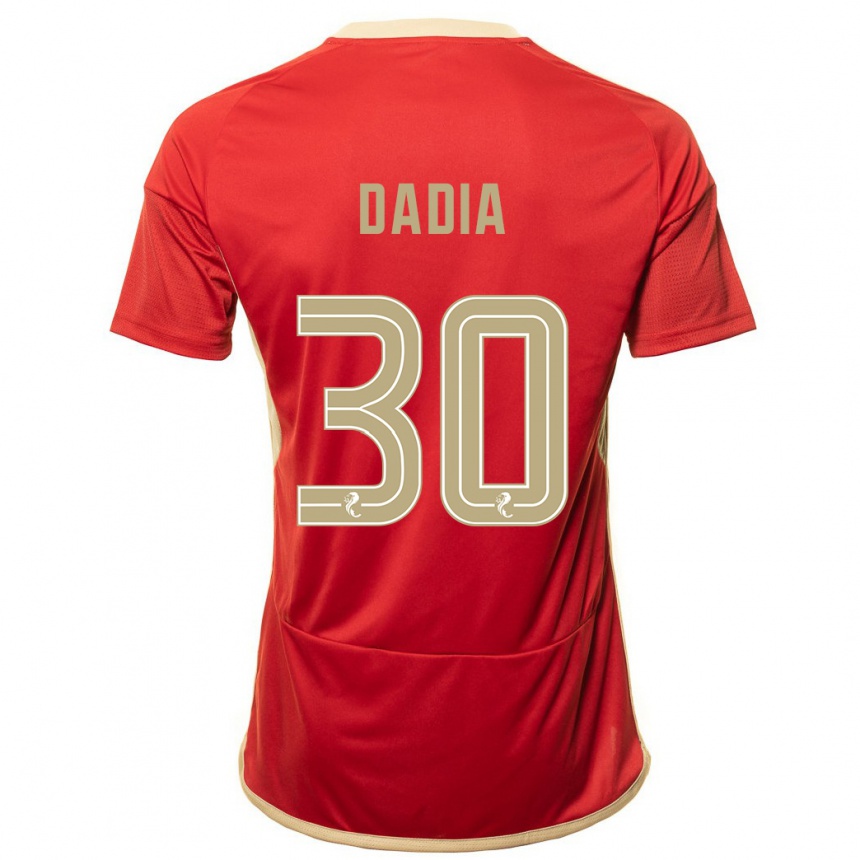 Damen Fußball Or Dadia #30 Rot Heimtrikot Trikot 2023/24 T-Shirt Luxemburg