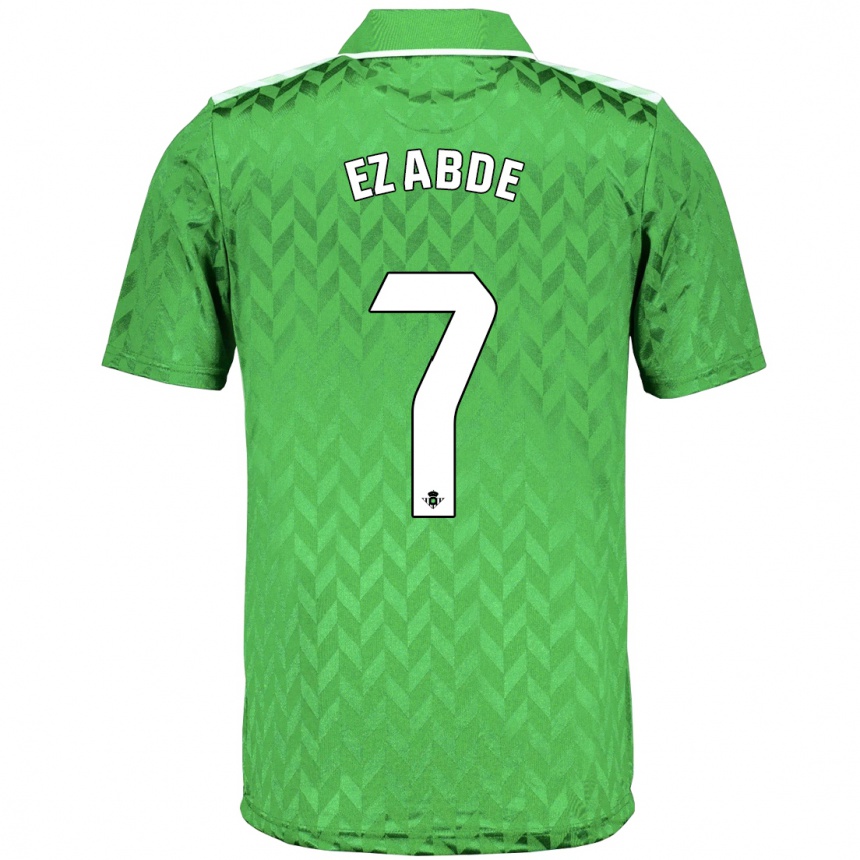 Damen Fußball Abde Ezzalzouli #7 Grün Auswärtstrikot Trikot 2023/24 T-Shirt Luxemburg