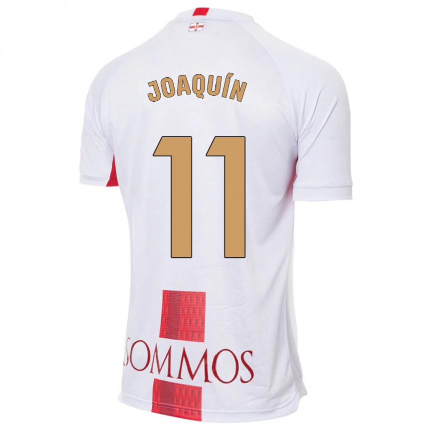 Damen Fußball Joaquin Munoz #11 Weiß Auswärtstrikot Trikot 2023/24 T-Shirt Luxemburg