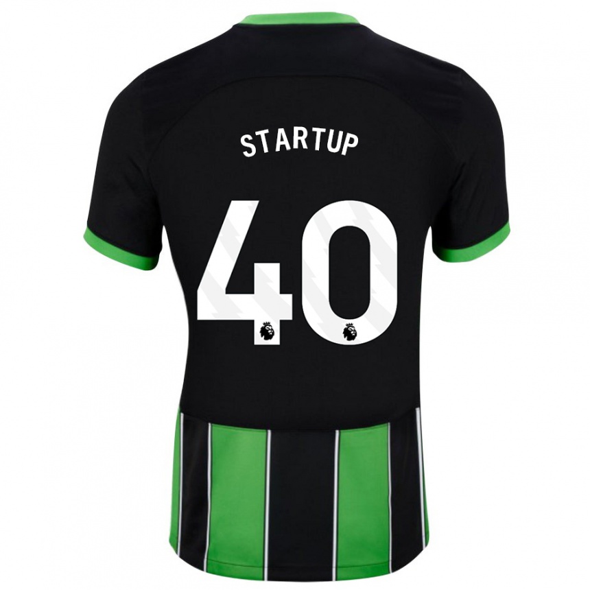 Damen Fußball Katie Startup #40 Schwarz Grün Auswärtstrikot Trikot 2023/24 T-Shirt Luxemburg
