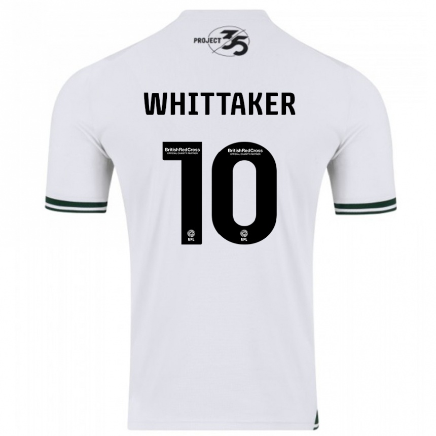 Damen Fußball Morgan Whittaker #10 Weiß Auswärtstrikot Trikot 2023/24 T-Shirt Luxemburg