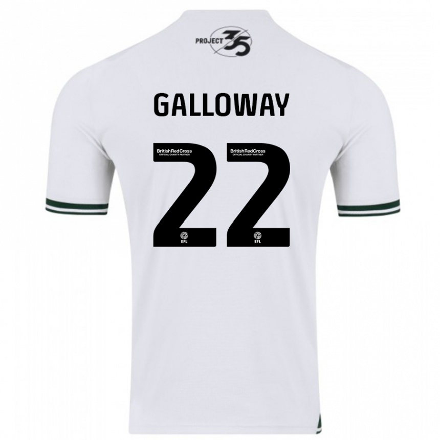 Damen Fußball Brendan Galloway #22 Weiß Auswärtstrikot Trikot 2023/24 T-Shirt Luxemburg