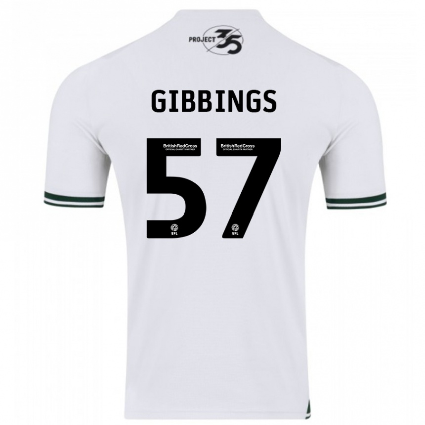 Damen Fußball Cole Gibbings #57 Weiß Auswärtstrikot Trikot 2023/24 T-Shirt Luxemburg