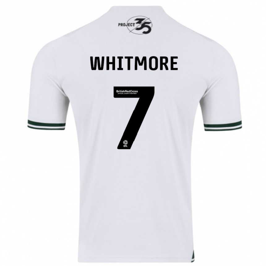 Damen Fußball Charlotte Whitmore #7 Weiß Auswärtstrikot Trikot 2023/24 T-Shirt Luxemburg