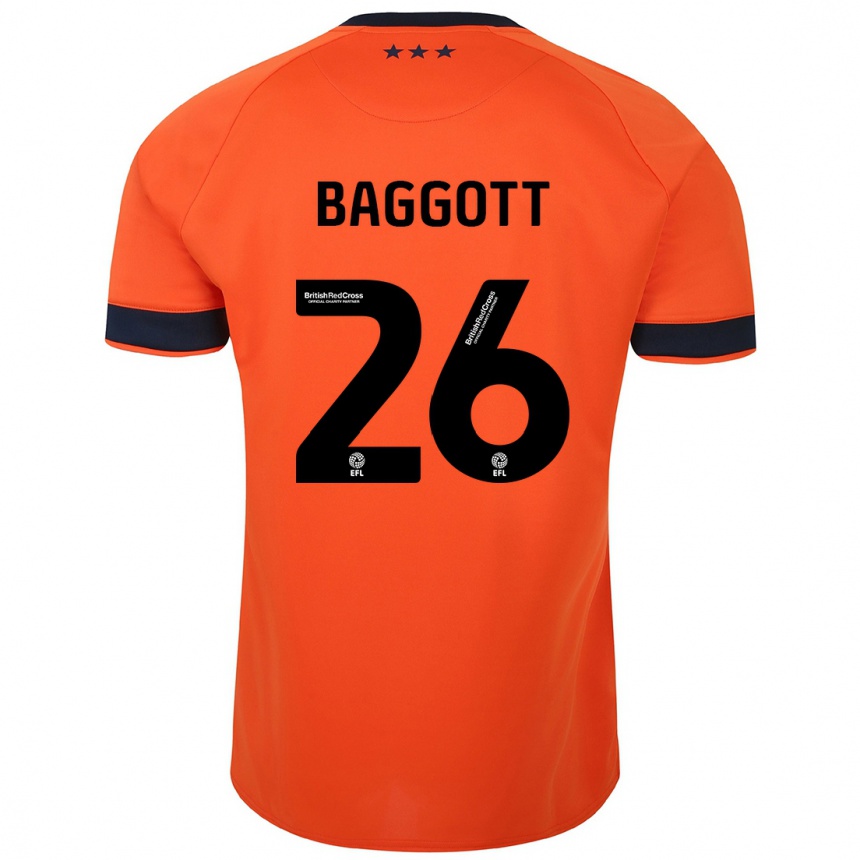 Damen Fußball Elkan Baggott #26 Orangefarben Auswärtstrikot Trikot 2023/24 T-Shirt Luxemburg