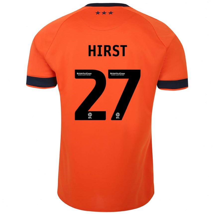 Damen Fußball George Hirst #27 Orangefarben Auswärtstrikot Trikot 2023/24 T-Shirt Luxemburg