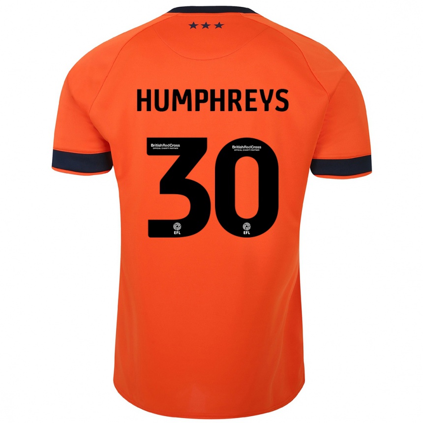 Damen Fußball Cameron Humphreys #30 Orangefarben Auswärtstrikot Trikot 2023/24 T-Shirt Luxemburg