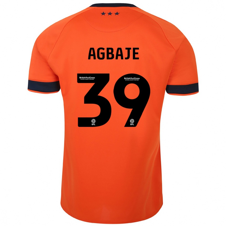 Damen Fußball Edwin Agbaje #39 Orangefarben Auswärtstrikot Trikot 2023/24 T-Shirt Luxemburg