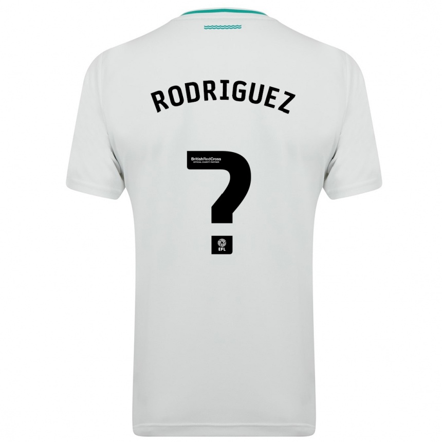 Damen Fußball Alejandro Gomes Rodriguez #0 Weiß Auswärtstrikot Trikot 2023/24 T-Shirt Luxemburg