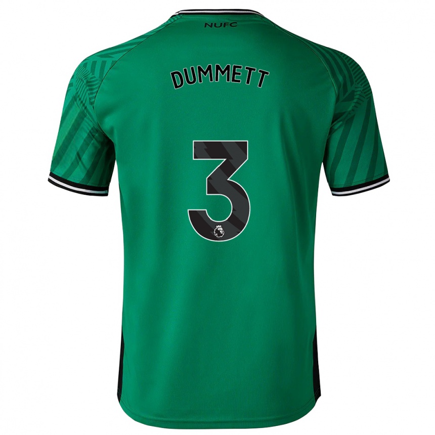 Damen Fußball Paul Dummett #3 Grün Auswärtstrikot Trikot 2023/24 T-Shirt Luxemburg