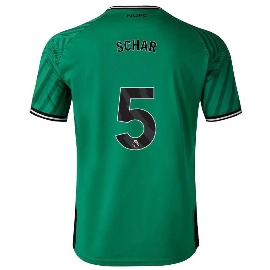 Damen Fußball Fabian Schär #5 Grün Auswärtstrikot Trikot 2023/24 T-Shirt Luxemburg