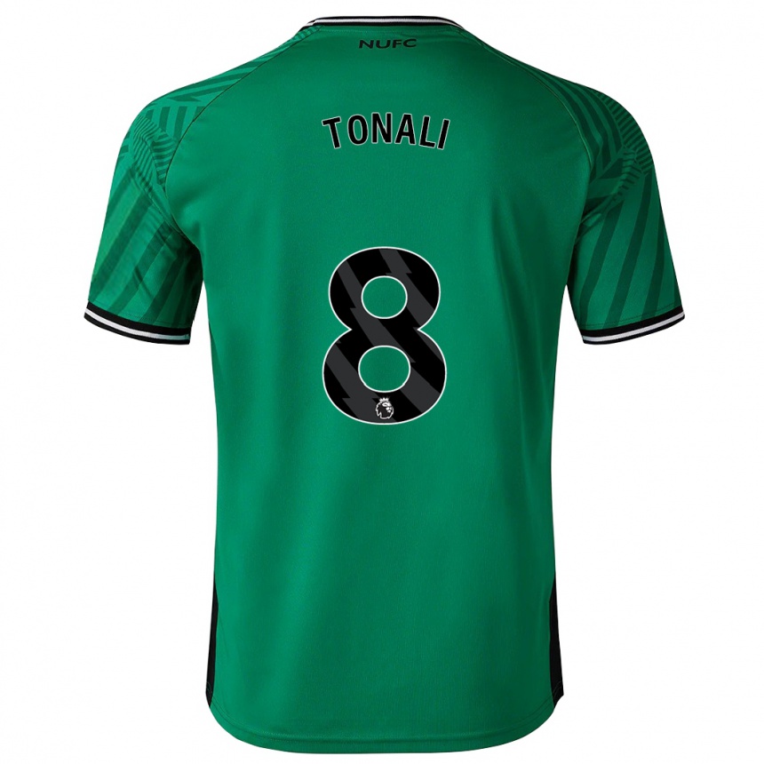 Damen Fußball Sandro Tonali #8 Grün Auswärtstrikot Trikot 2023/24 T-Shirt Luxemburg