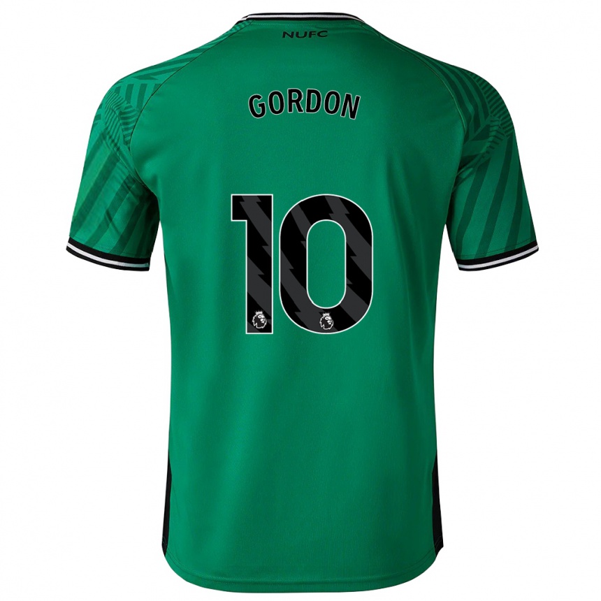 Damen Fußball Anthony Gordon #10 Grün Auswärtstrikot Trikot 2023/24 T-Shirt Luxemburg