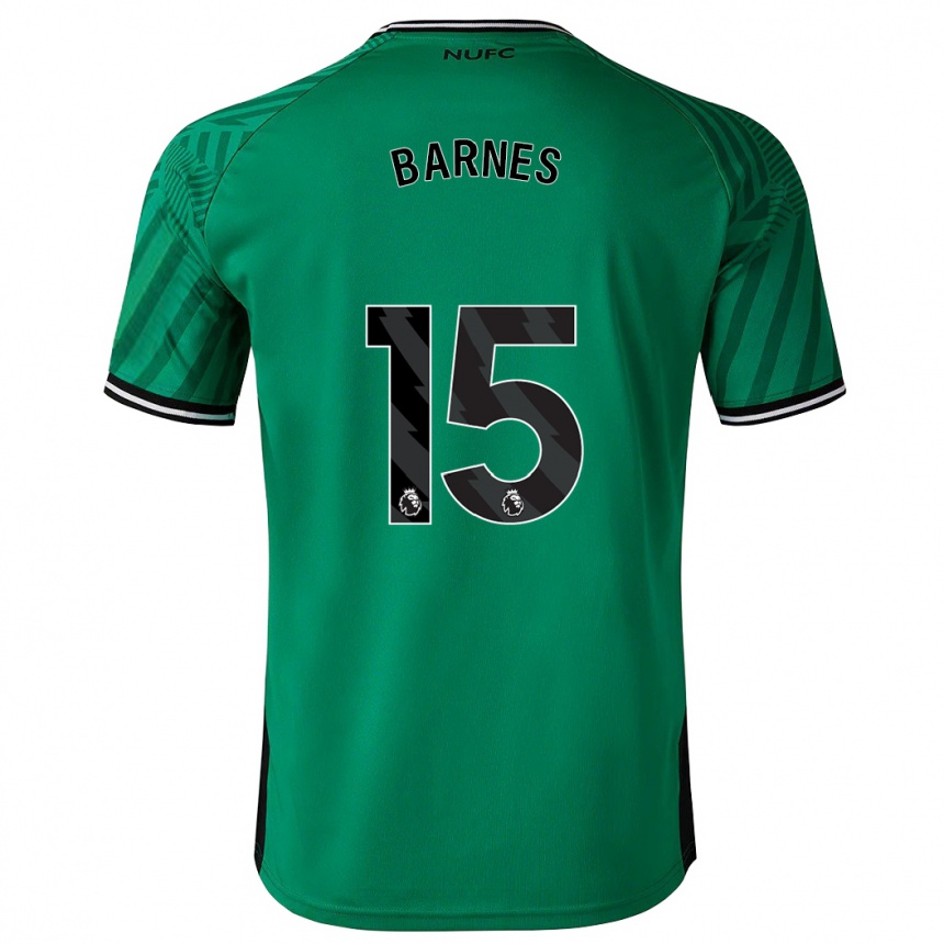 Damen Fußball Harvey Barnes #15 Grün Auswärtstrikot Trikot 2023/24 T-Shirt Luxemburg
