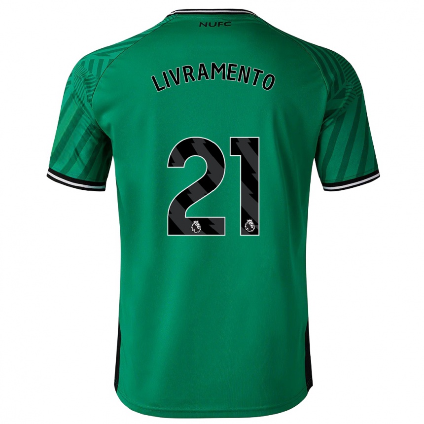 Damen Fußball Tino Livramento #21 Grün Auswärtstrikot Trikot 2023/24 T-Shirt Luxemburg
