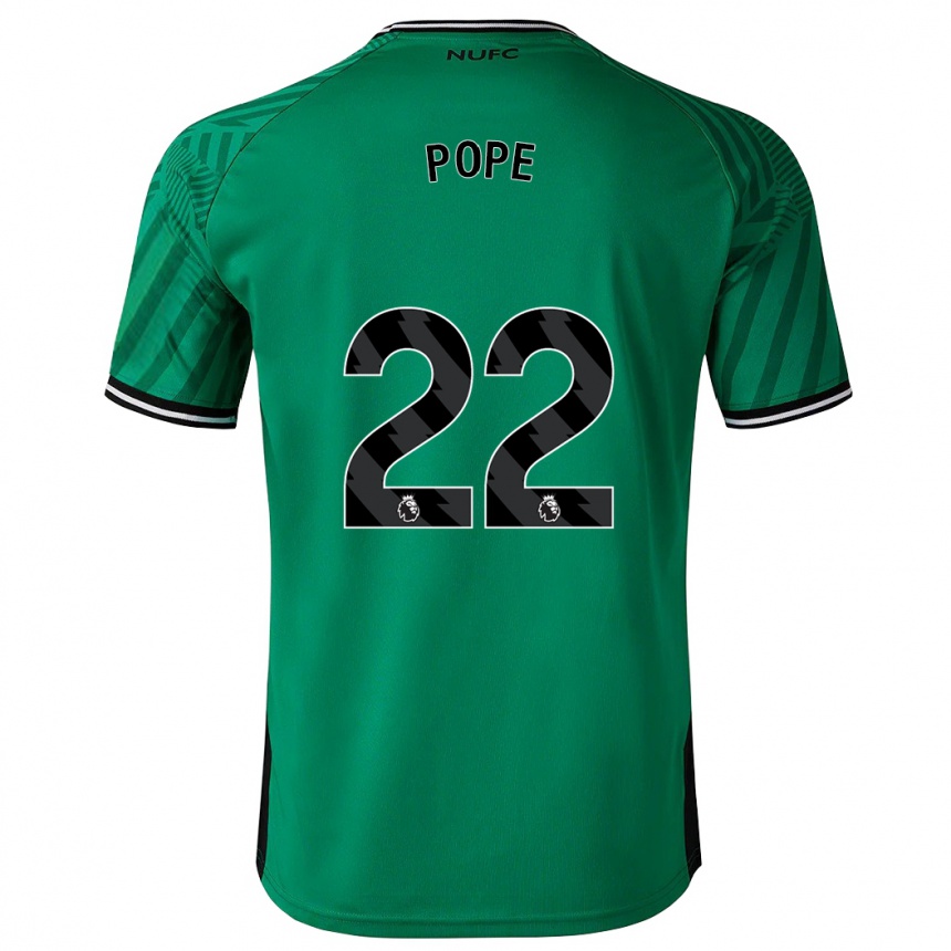 Damen Fußball Nick Pope #22 Grün Auswärtstrikot Trikot 2023/24 T-Shirt Luxemburg