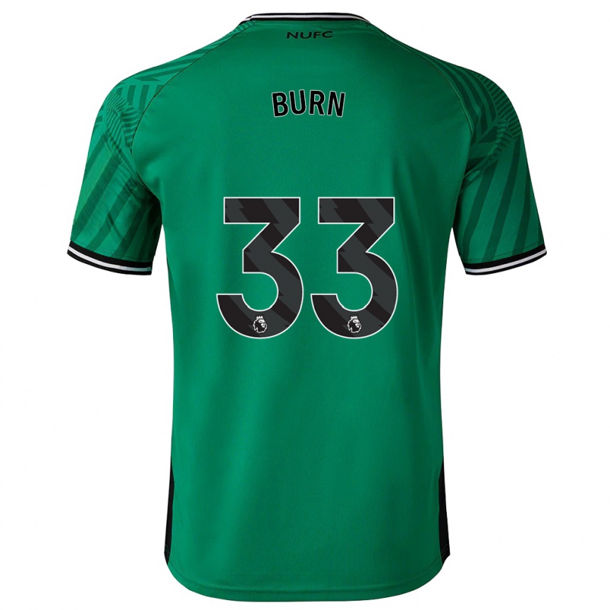 Damen Fußball Dan Burn #33 Grün Auswärtstrikot Trikot 2023/24 T-Shirt Luxemburg