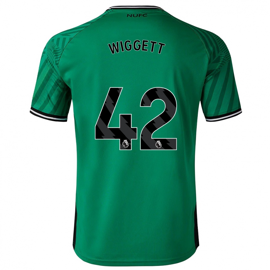 Damen Fußball Charlie Wiggett #42 Grün Auswärtstrikot Trikot 2023/24 T-Shirt Luxemburg
