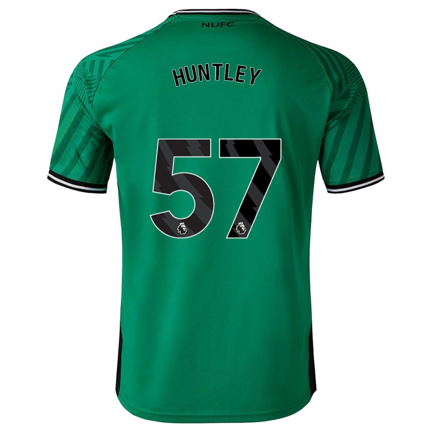 Damen Fußball James Huntley #57 Grün Auswärtstrikot Trikot 2023/24 T-Shirt Luxemburg