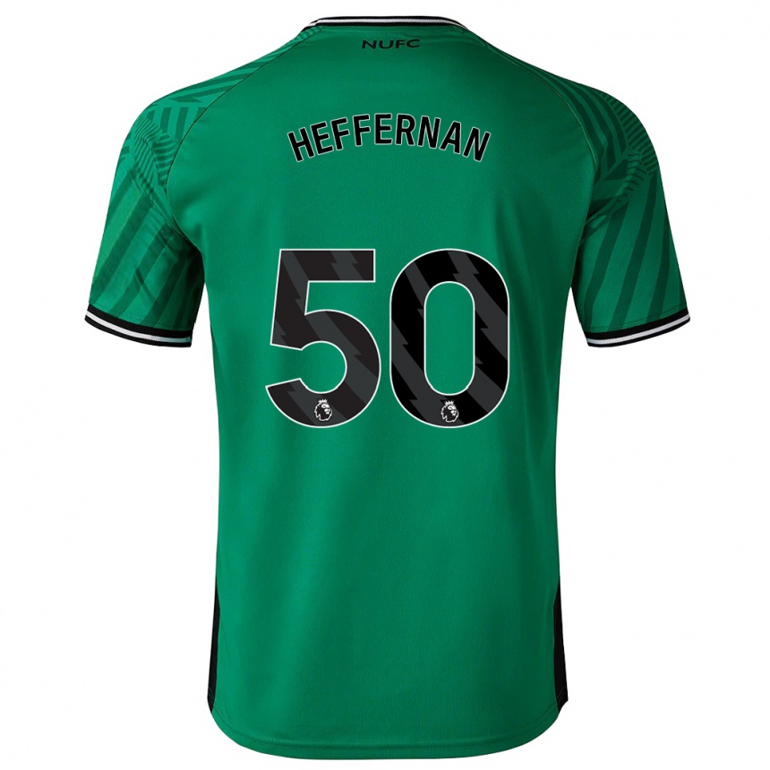 Damen Fußball Cathal Heffernan #50 Grün Auswärtstrikot Trikot 2023/24 T-Shirt Luxemburg