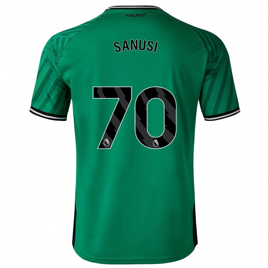 Damen Fußball Trevan Sanusi #70 Grün Auswärtstrikot Trikot 2023/24 T-Shirt Luxemburg