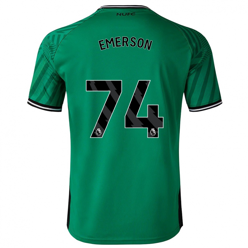 Damen Fußball Johnny Emerson #74 Grün Auswärtstrikot Trikot 2023/24 T-Shirt Luxemburg