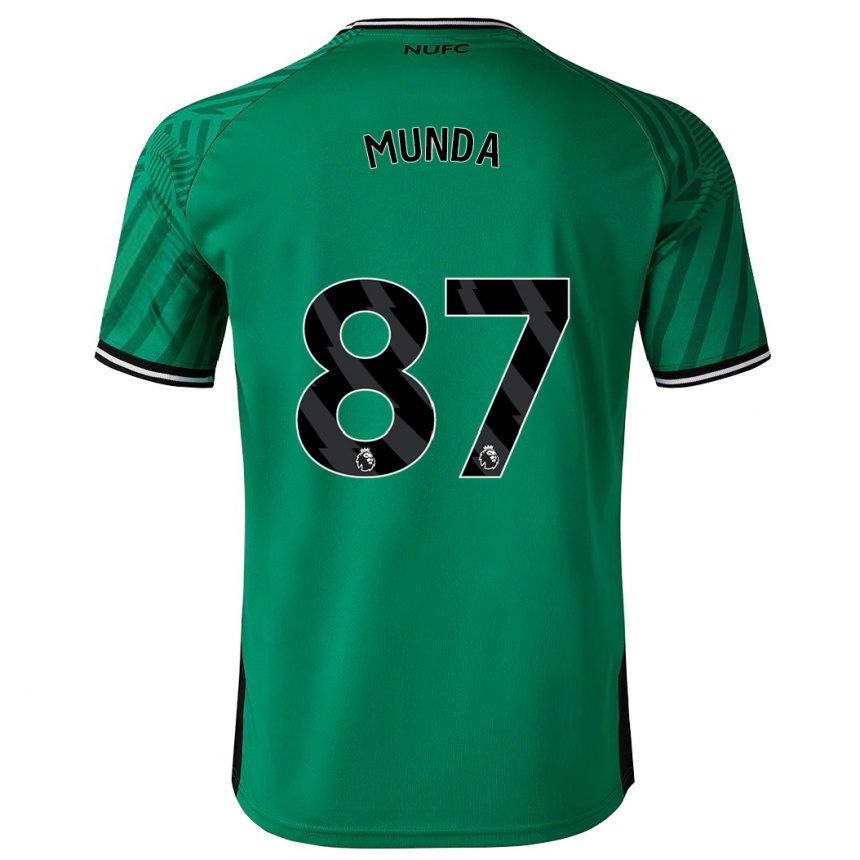 Damen Fußball Anthony Munda #87 Grün Auswärtstrikot Trikot 2023/24 T-Shirt Luxemburg