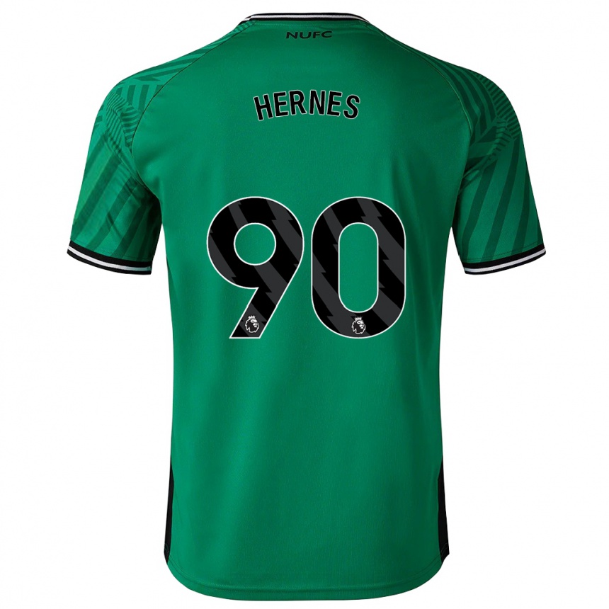 Damen Fußball Travis Hernes #90 Grün Auswärtstrikot Trikot 2023/24 T-Shirt Luxemburg