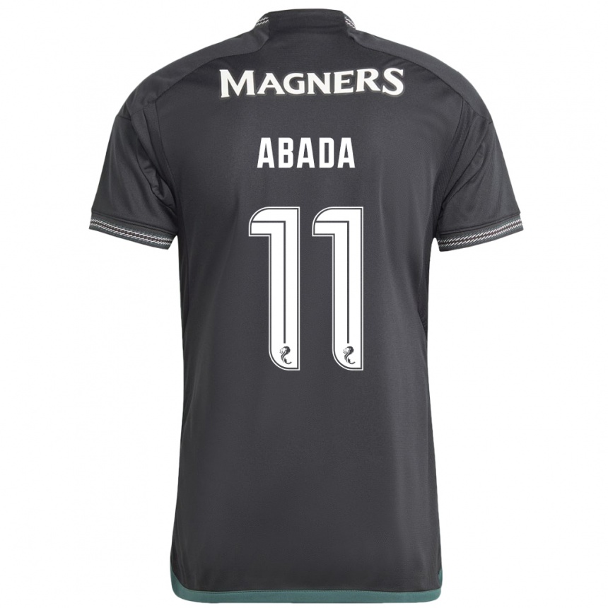 Damen Fußball Liel Abada #11 Schwarz Auswärtstrikot Trikot 2023/24 T-Shirt Luxemburg