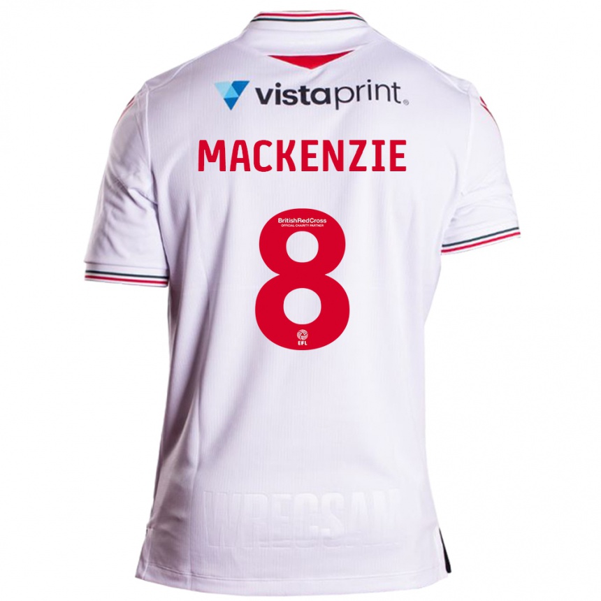 Damen Fußball Libby Mackenzie #8 Weiß Auswärtstrikot Trikot 2023/24 T-Shirt Luxemburg