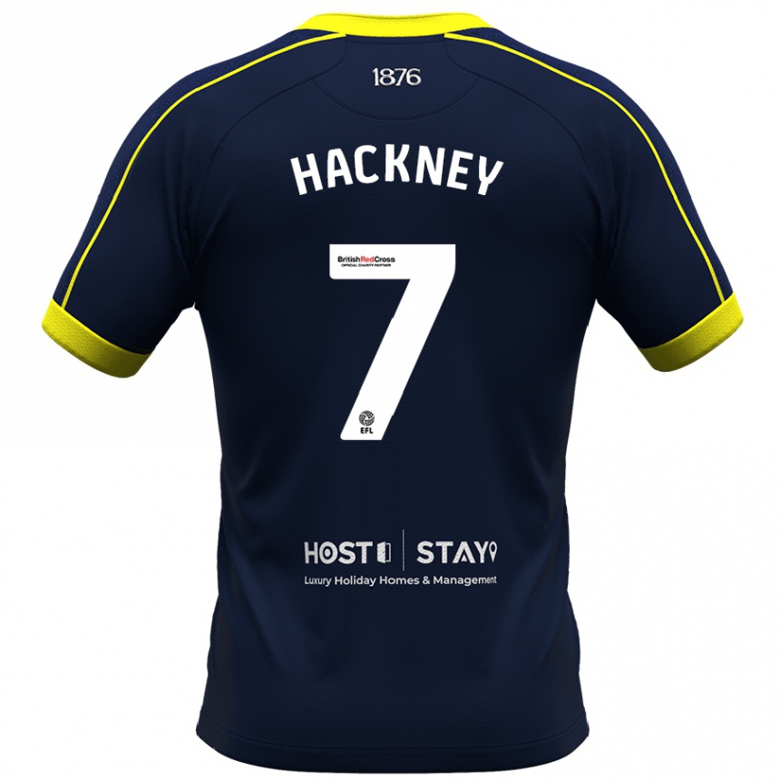 Damen Fußball Hayden Hackney #7 Marine Auswärtstrikot Trikot 2023/24 T-Shirt Luxemburg